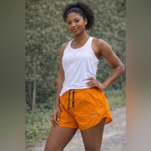 Nike Dri-Fit Running Shorts Women’s Small Orange Athletic Gym Workout